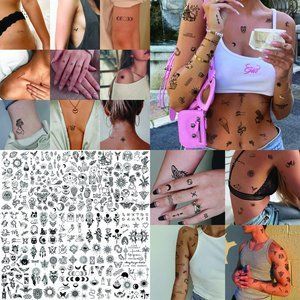 Realistic Tiny Tattoos - 279 Mix & Match Set - Tattoos stickers Adults Women Men